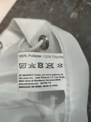 Cortina de ducha con argollas