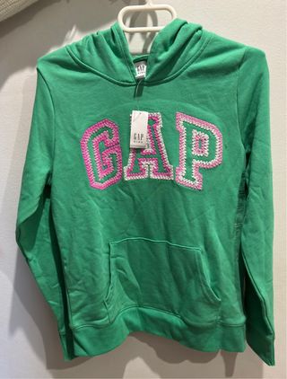 Sudadera GAP verde con logo bordado