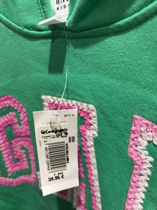 Sudadera GAP verde con logo bordado