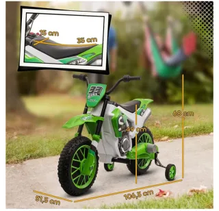 Moto Eléctrica Infantil 12V Verde
