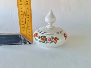 Juego tocador flores rojas vintage