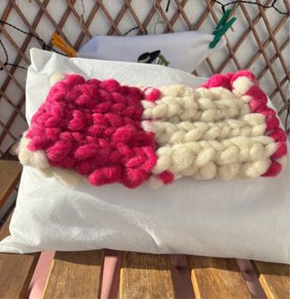 Precioso cuello mapuche hecho a mano, lana oveja