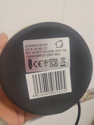 LÁMPARA DE MESA DE CRISTAL