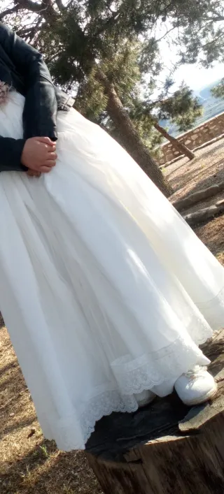 Traje de Comunión Niña Blanco talla 125 .