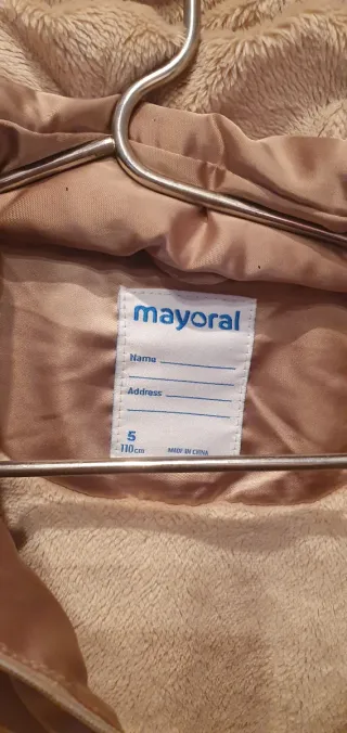 Abrigo Mayoral Talla 5 Años