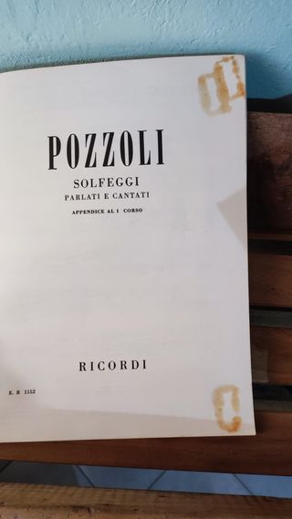 Pozzoli Solfeggi Parlati Cantati Appendice I Corso