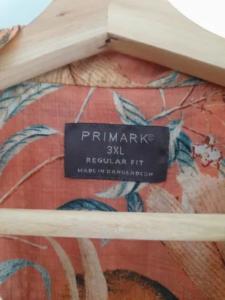 Camisa hawaiana Talla XXL Estampada Naranja