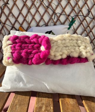 Precioso cuello mapuche hecho a mano, lana oveja