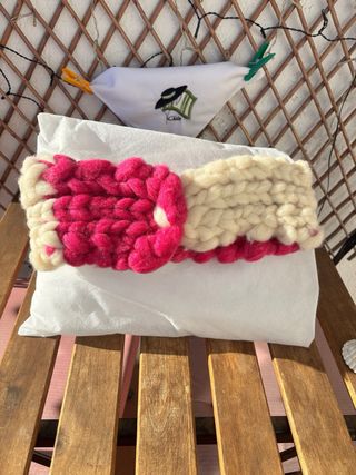 Precioso cuello mapuche hecho a mano, lana oveja