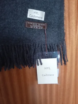 Bufanda de lana gris marengo