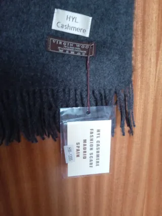 Bufanda de lana gris marengo