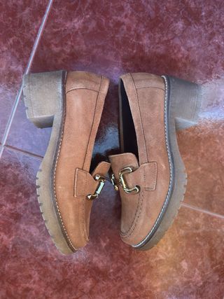 Mocasines Pitillos tacón marrones talla 36 nuevos