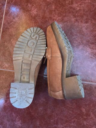 Mocasines Pitillos tacón marrones talla 36 nuevos