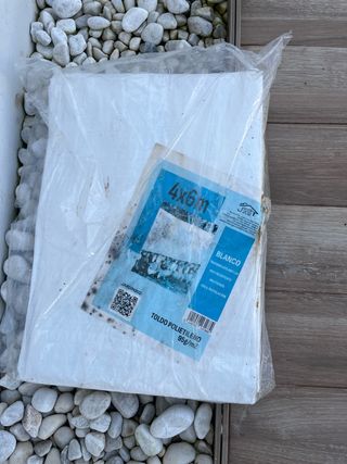 Toldo Polietileno 4x6m Blanco Jardín