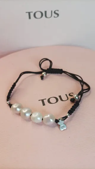 Pulsera Tous perlas y plata