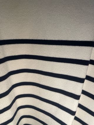 Jersey Bershka rayas beige y azul marino