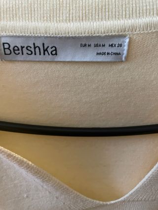Jersey Bershka rayas beige y azul marino