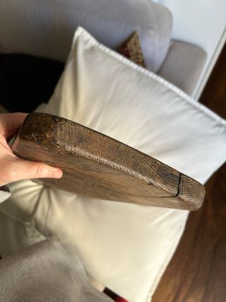 Tabla de cortar madera rústica antigua