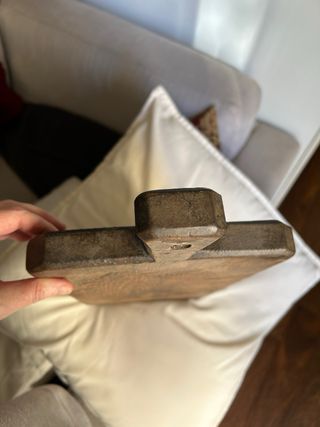 Tabla de cortar madera rústica antigua