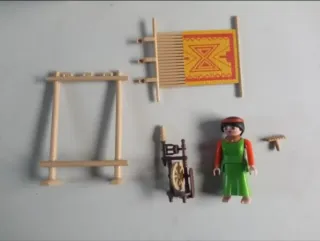Playmobil Tejedora Hiladora Belén Medieval