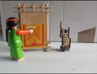Playmobil Tejedora Hiladora Belén Medieval