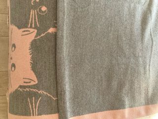 Sciarpa gatti double-face grigio e rosa