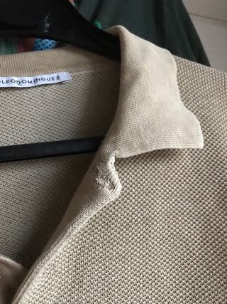 Polo Adolfo Dominguez manga larga beige M
