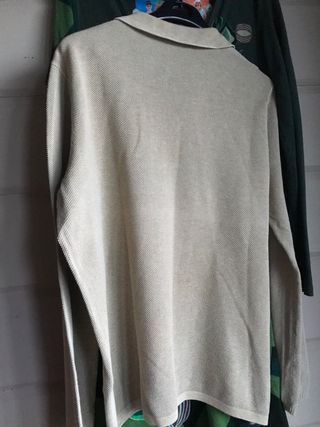 Polo Adolfo Dominguez manga larga beige M