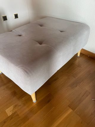 Reposapiés gris de tela