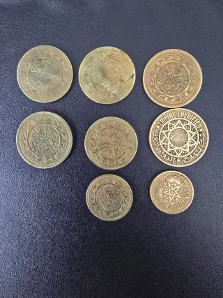 Lote monedas antiguas Marruecos