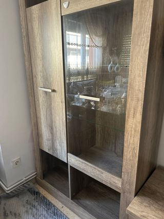 Mueble TV y Vitrina Madera