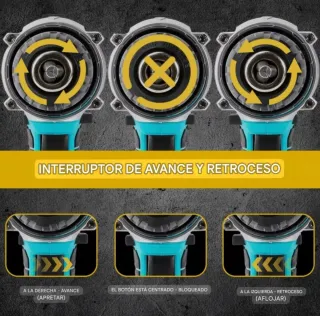 Taladro Atornillador Inalámbrico (2 Baterías)