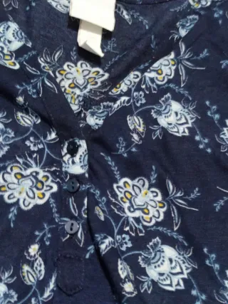 Maglia/camicetta donna fantasia floreale blu