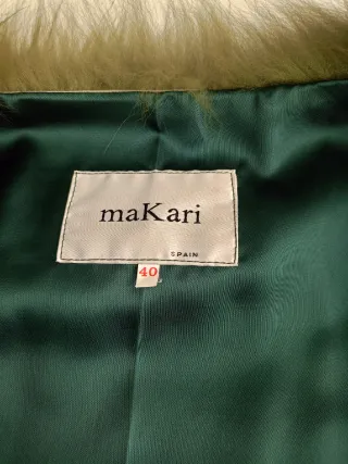 Abrigo Piel Zorro verde.