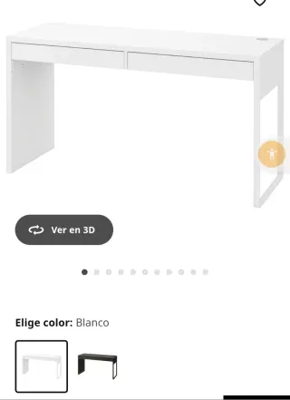 Escritorio blanco con cajones