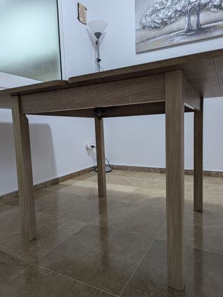 Mesa comedor extensible tipo libro