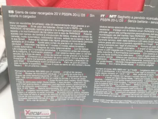 Sierra de calar con cargador y batería