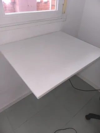 Mesa escritorio blanca plegable NORBERG