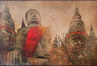 Cuadro Buda Multicolor