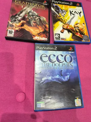 Lote 3 Juegos PS2: Gladiator, Ecco, Kay