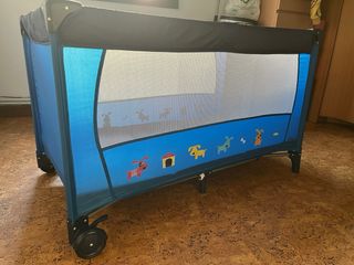 Cuna de viaje azul ASALVO BABY