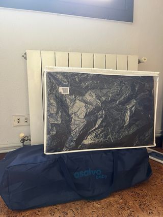 Cuna de viaje azul ASALVO BABY