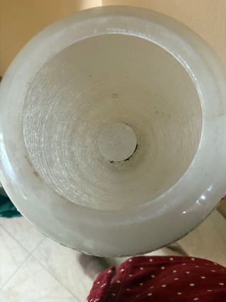 Jarrón alto de alabastro con luz interior