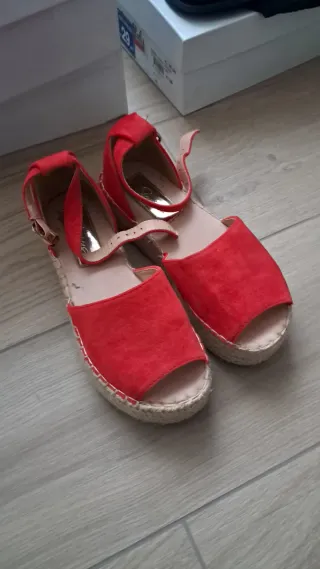 Simius Scarpe Zeppe Rosse