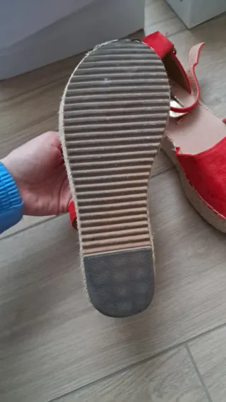 Simius Scarpe Zeppe Rosse