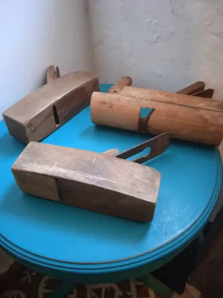 Lote cepillos carpintero antiguos