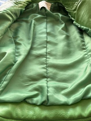 Cazadora Biker Zara Verde Talla XS
