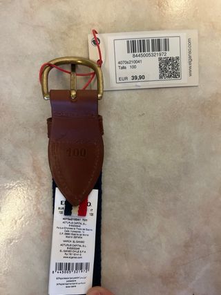 Cinturón El Ganso Talla 100 Rayas Azul/Verde