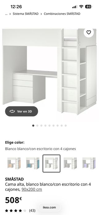 Litera con escritorio