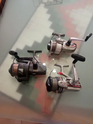 Lote carretes pesca antiguos